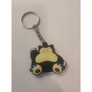 Small Snorlax Pokémon 2 Sided Rubber‎ Keychain